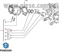 Set segmenti originali Gilera Runner FXR (97-02) 2T - Piaggio Hexagon LXT (98-99) 2T 180cc diametru 65.60 mm